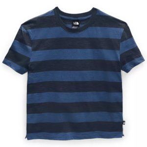 The North Face Ladies S/S Navy Stripe Relaxed Fit Casual Shirt - L